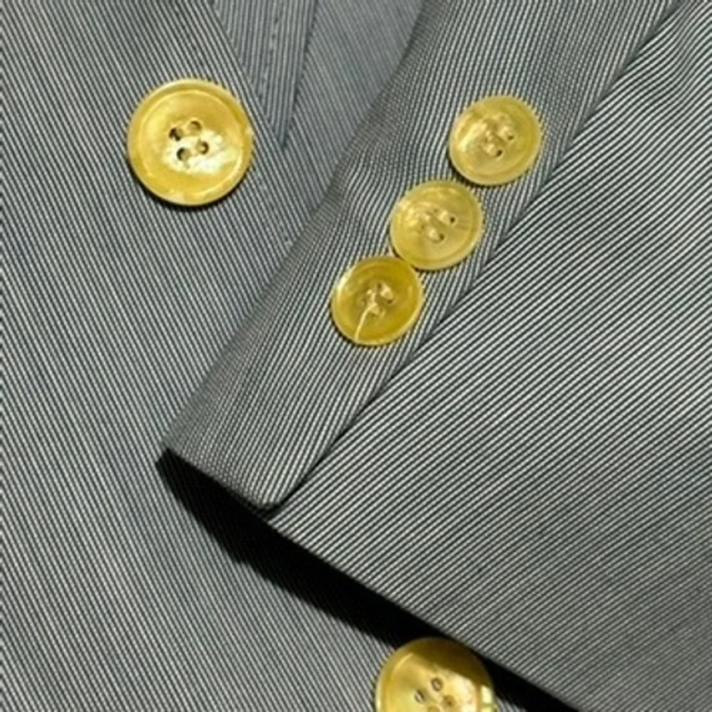 Levi Strauss Tailored Classics Mens 48L Blue White Linen Look Suit & Pants